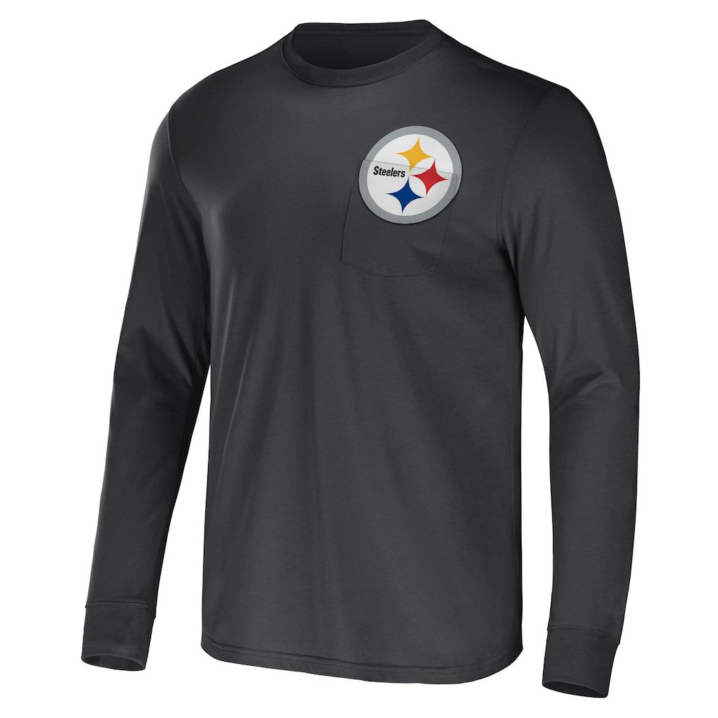 Pittsburgh Steelers NFL x Darius Rucker Collection Team Long Sleeve Pocket T-Shirt | NFL Discount