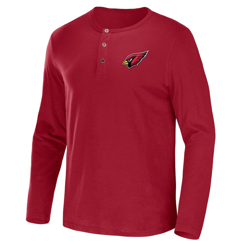 Arizona Cardinals NFL x Darius Rucker Collection Slub Jersey Henley Long Sleeve T-Shirt | NFL Discount