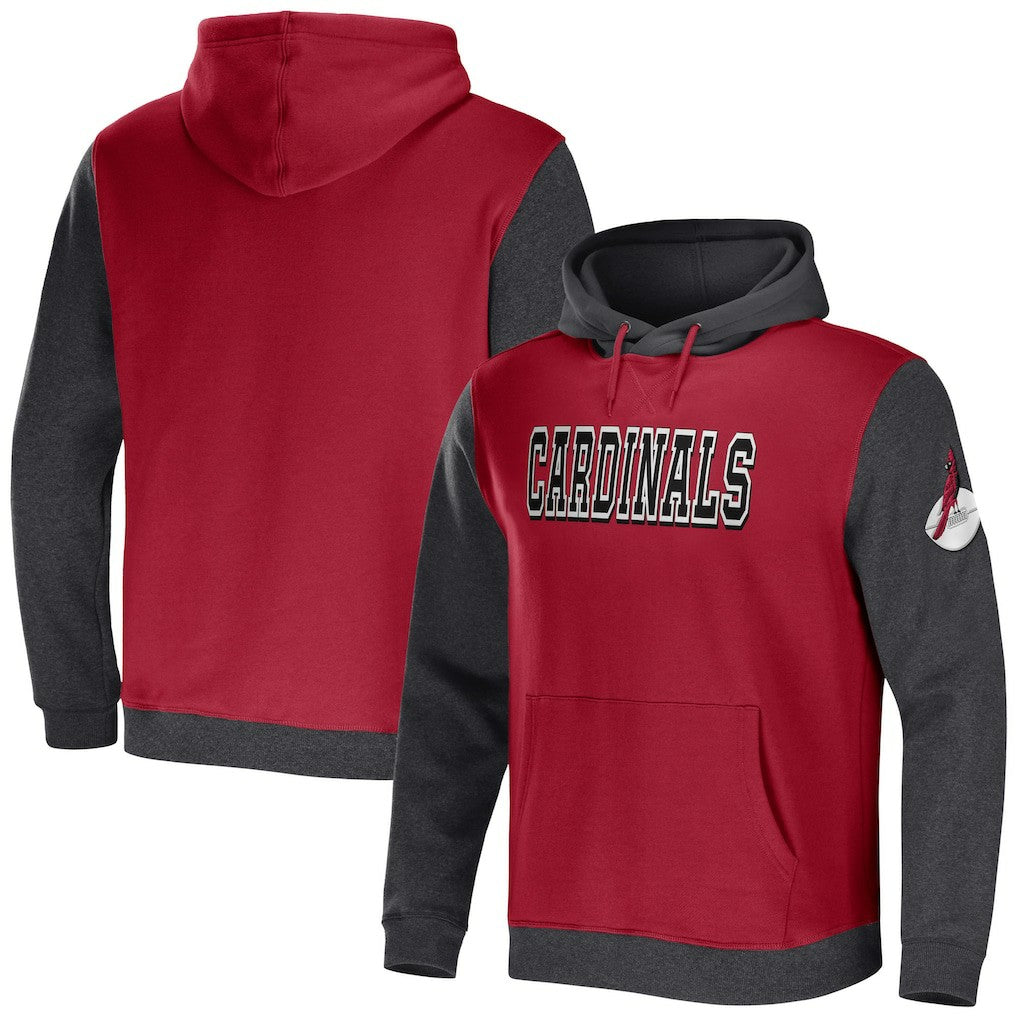 Arizona Cardinals NFL x Darius Rucker Collection Colorblock Pullover Hoodie | NFL Hot
