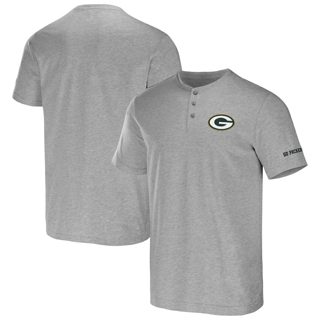 Green Bay Packers NFL x Darius Rucker Collection Henley T-Shirt | NFL Outlet