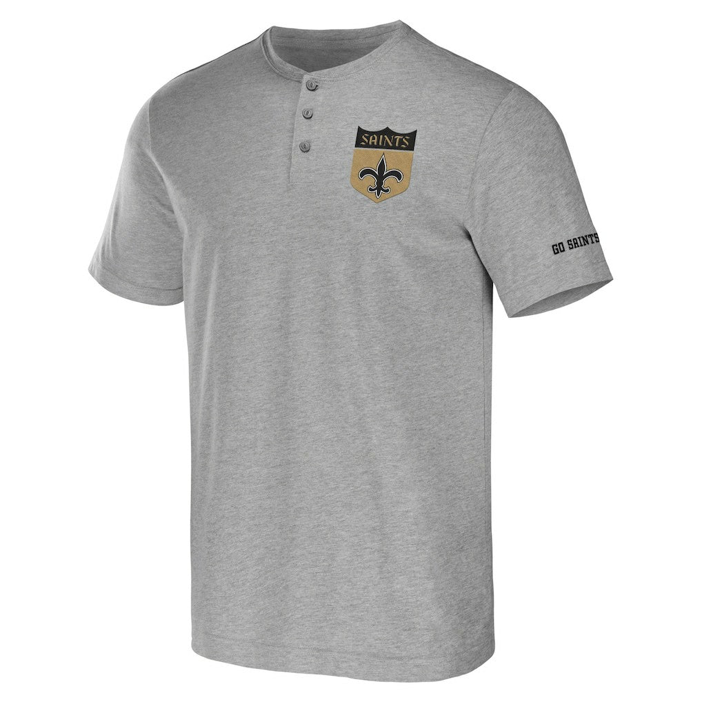 New Orleans Saints NFL x Darius Rucker Collection Henley T-Shirt | NFL New