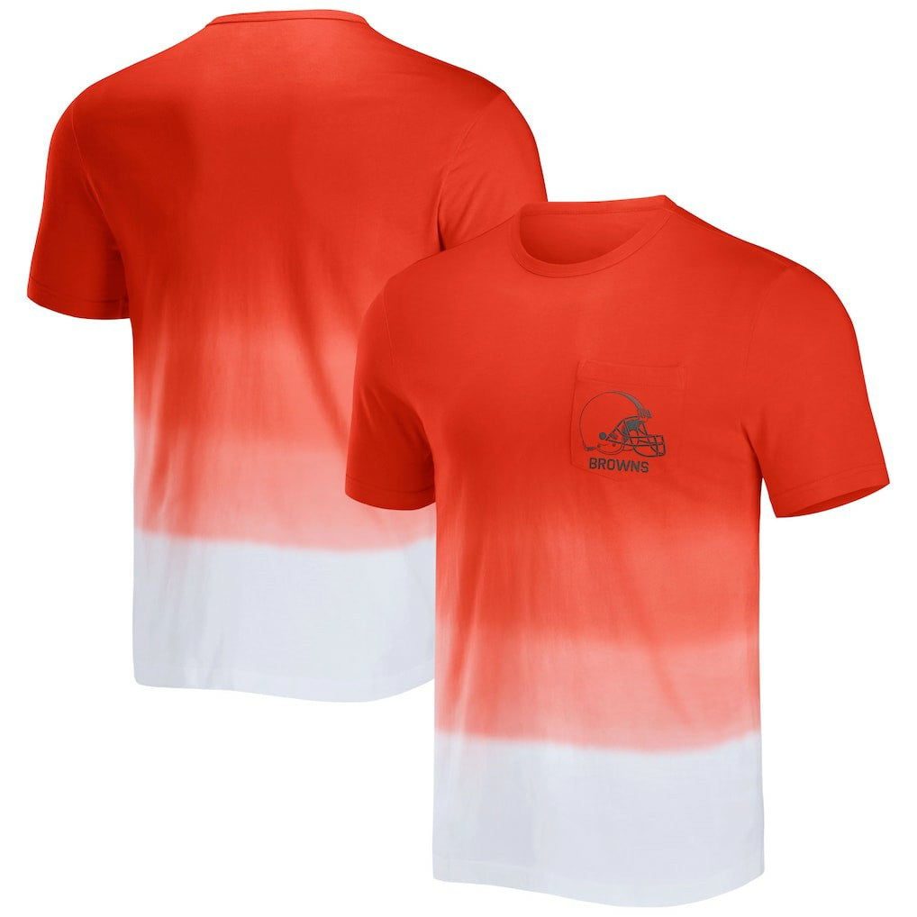 Cleveland Browns NFL x Darius Rucker Collection Dip Dye Pocket T-Shirt | NFL New