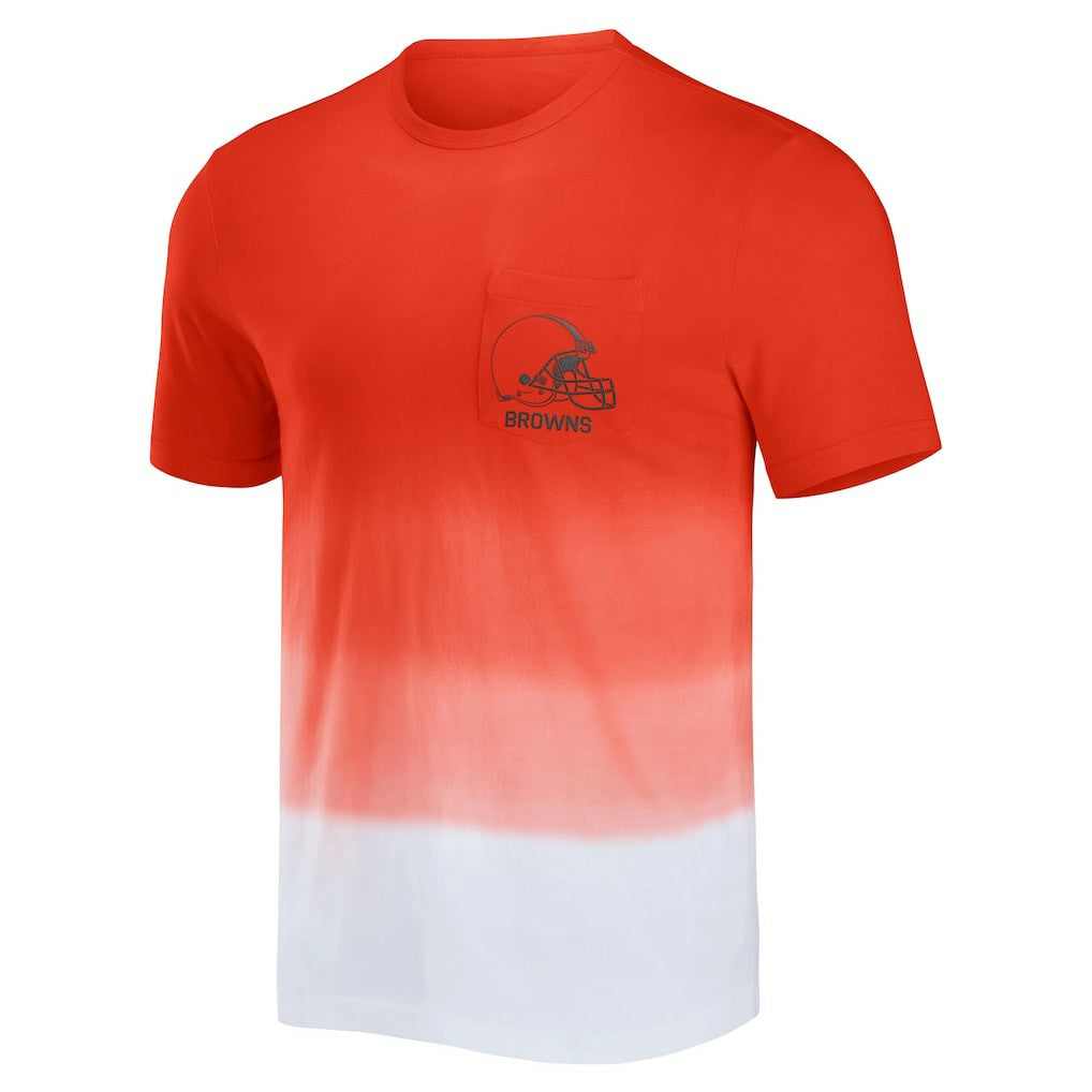 Cleveland Browns NFL x Darius Rucker Collection Dip Dye Pocket T-Shirt | NFL New