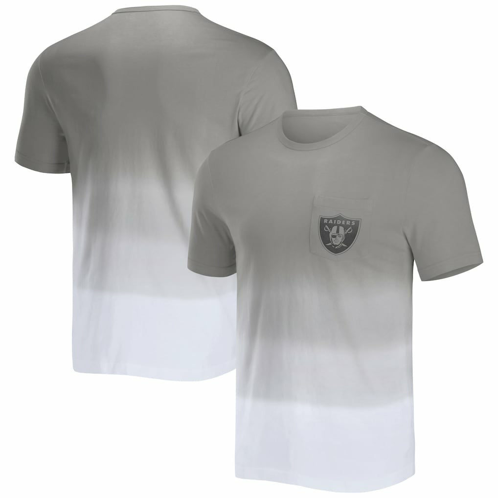 Las Vegas Raiders NFL x Darius Rucker Collection Dip Dye Pocket T-Shirt | NFL Sale