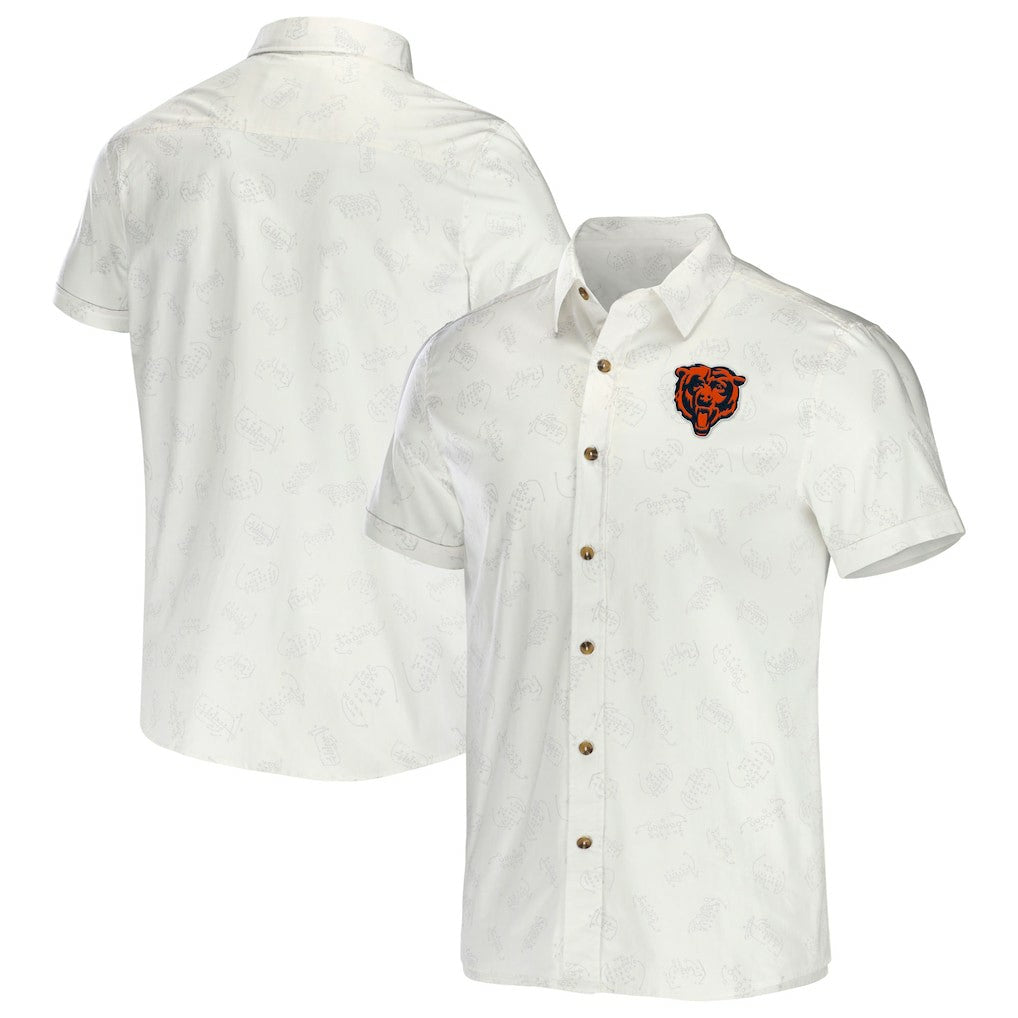 Chicago Bears NFL x Darius Rucker Collection Woven Button-Up T-Shirt | NFL Hot