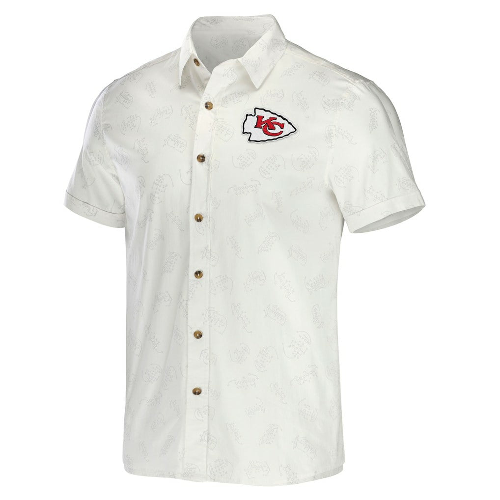 Kansas City Chiefs NFL x Darius Rucker Collection Woven Button-Up T-Shirt | NFL US