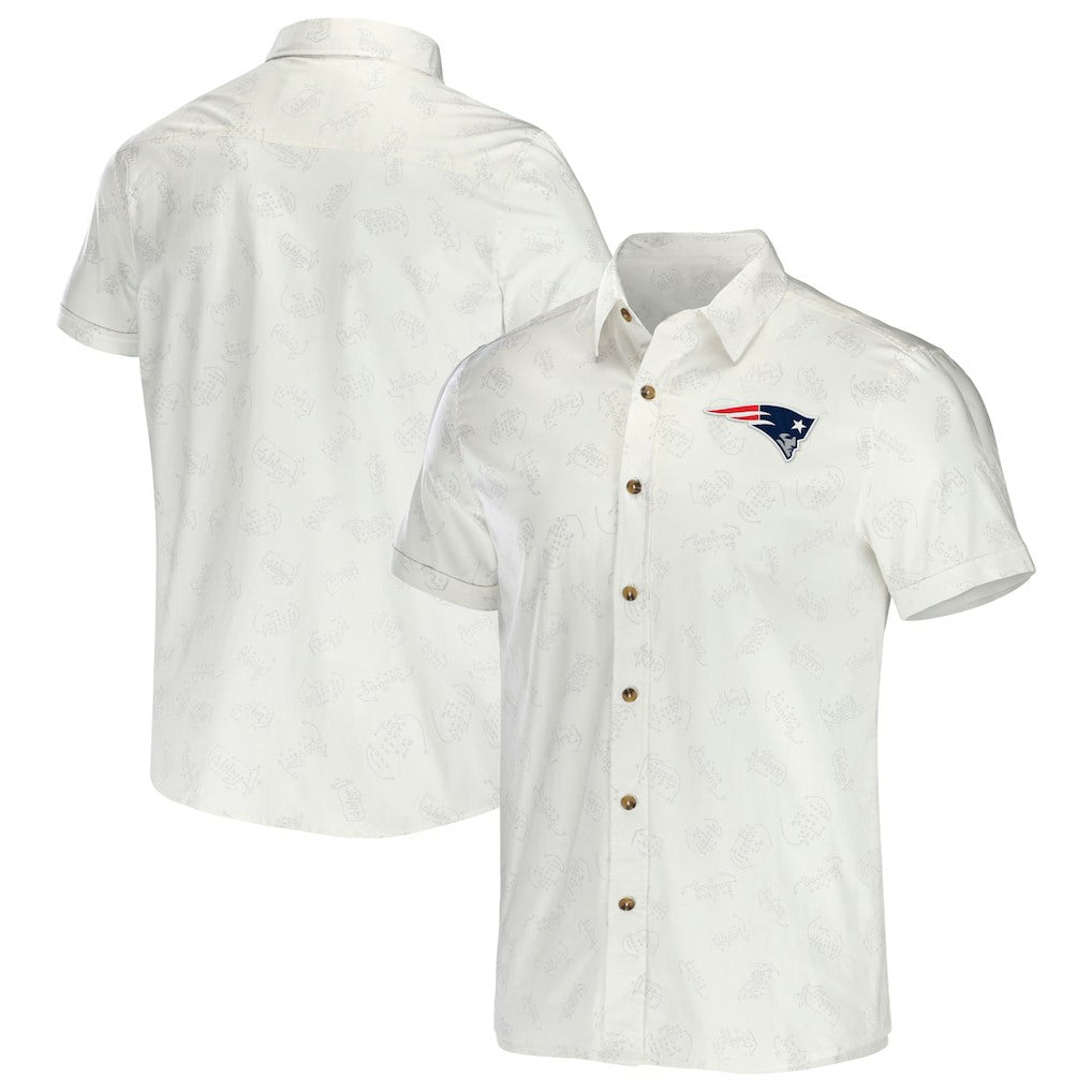 New England Patriots NFL x Darius Rucker Collection Woven Button-Up T-Shirt | NFL New