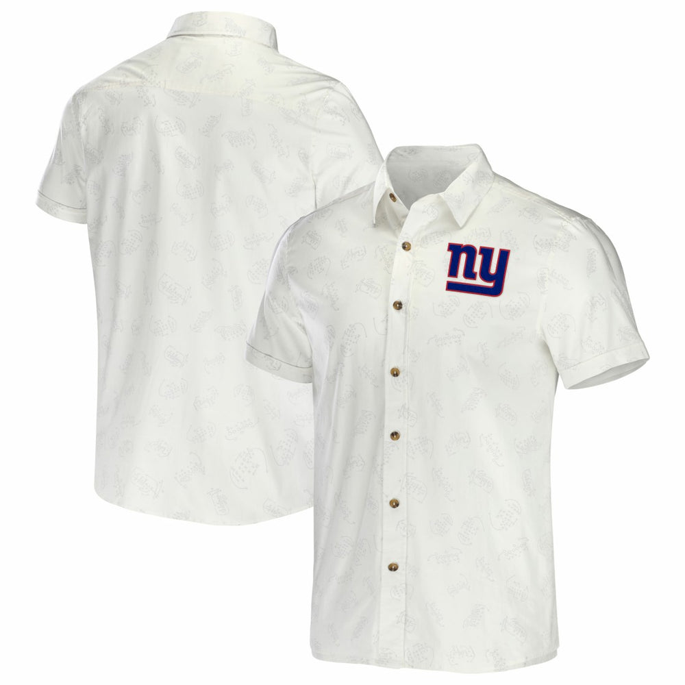 New York Giants NFL x Darius Rucker Collection Woven Button-Up T-Shirt | NFL New