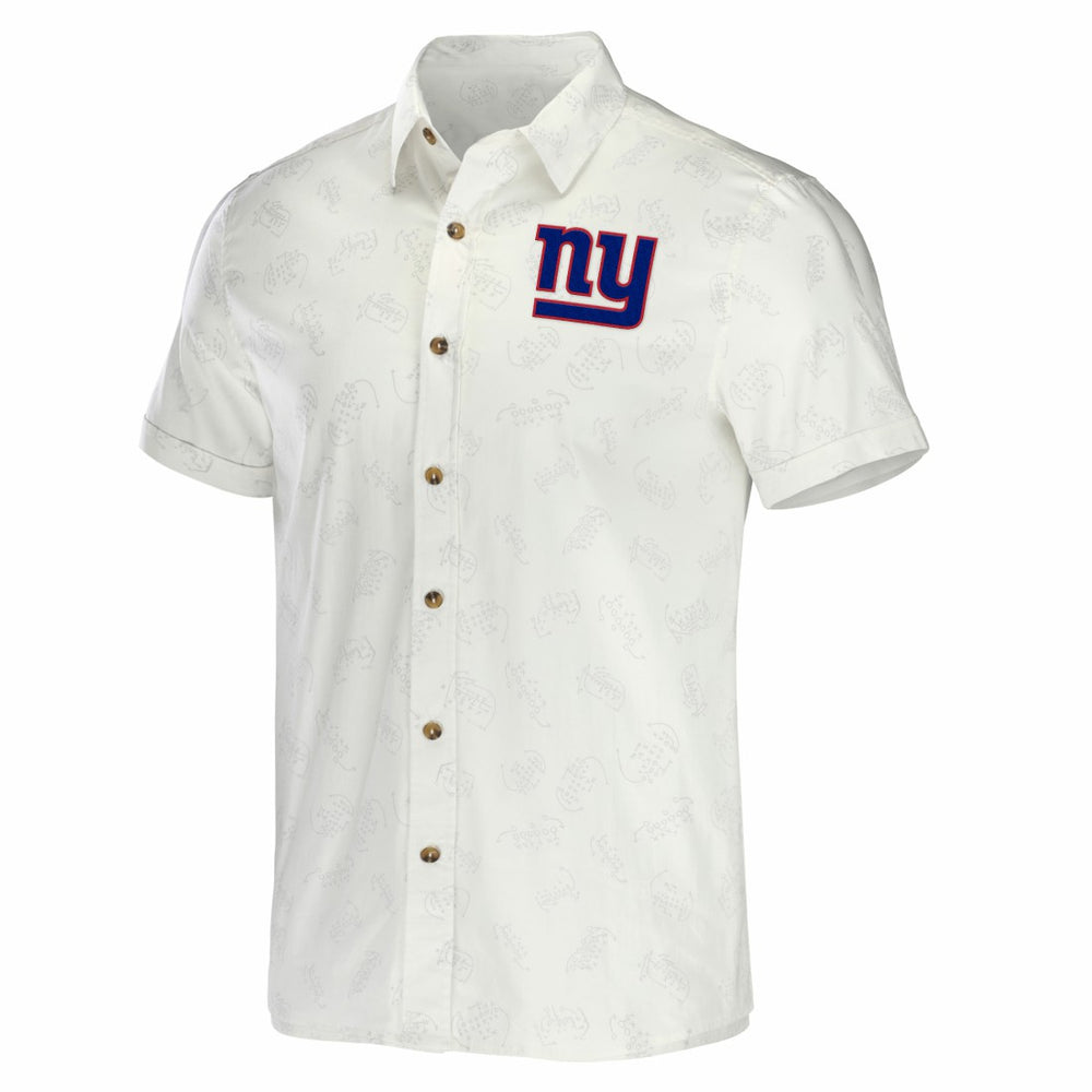 New York Giants NFL x Darius Rucker Collection Woven Button-Up T-Shirt | NFL New