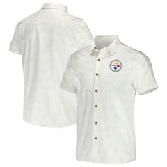Pittsburgh Steelers NFL x Darius Rucker Collection Woven Button-Up T-Shirt | NFL Discount