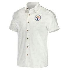 Pittsburgh Steelers NFL x Darius Rucker Collection Woven Button-Up T-Shirt | NFL Discount