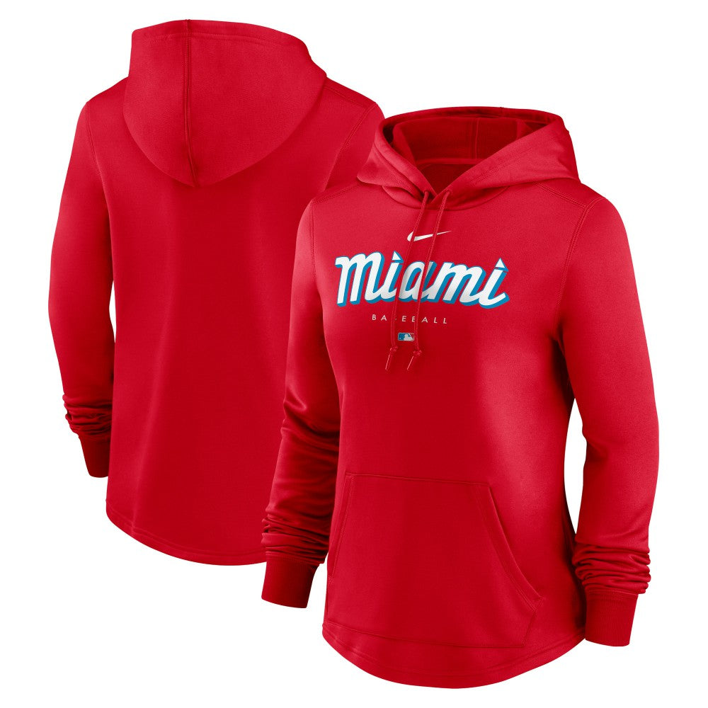 Miami Marlins Nike Women's City Connect Pregame Performance Pullover Hoodie - MLB Hoodies