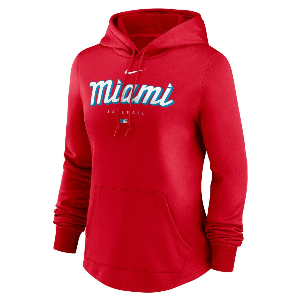 Miami Marlins Nike Women's City Connect Pregame Performance Pullover Hoodie - MLB Hoodies