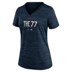 Chicago Cubs Nike Women's City Connect Velocity Practice Performance V-Neck T-Shirt - MLB T-shirts