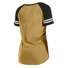 New Orleans Saints Women's Legacy Lace-Up Raglan T-Shirt | NFL Outlet