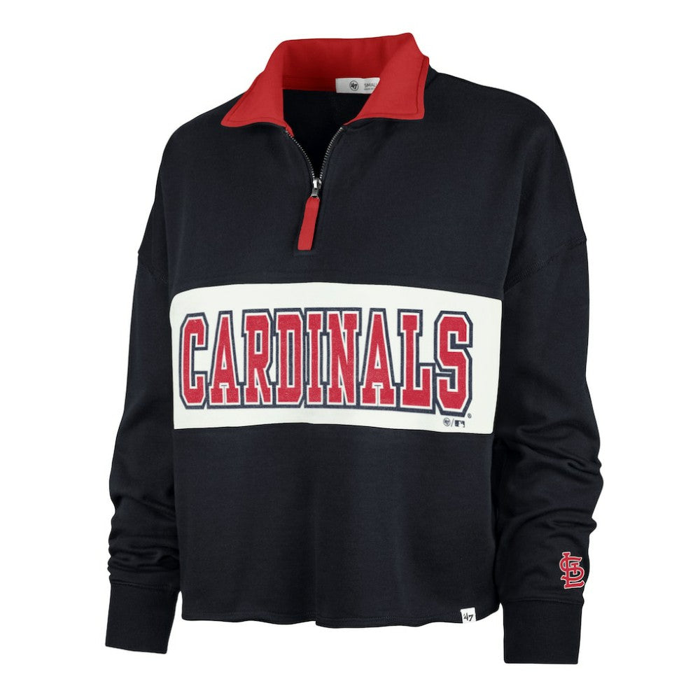 St. Louis Cardinals '47 Women's Remi Quarter-Zip Cropped Top - MLB Tops