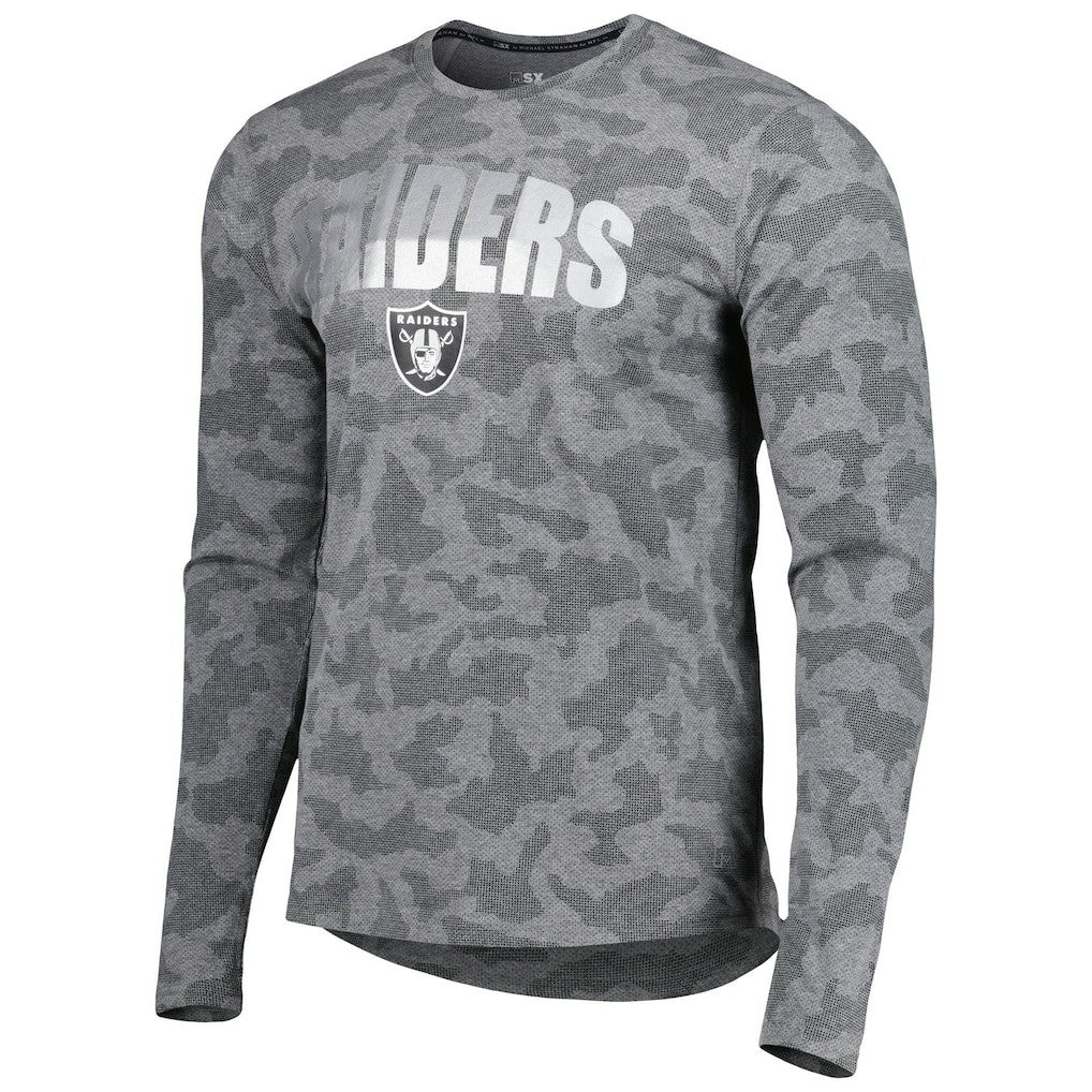 Las Vegas Raiders MSX by Michael Strahan Performance Camo Long Sleeve T-Shirt | NFL Discount