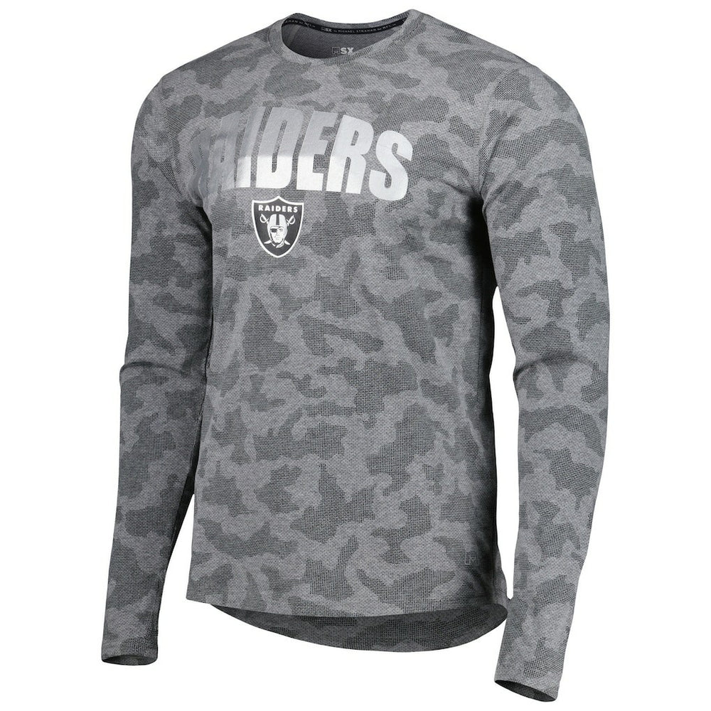 Las Vegas Raiders MSX by Michael Strahan Performance Camo Long Sleeve T-Shirt | NFL Discount