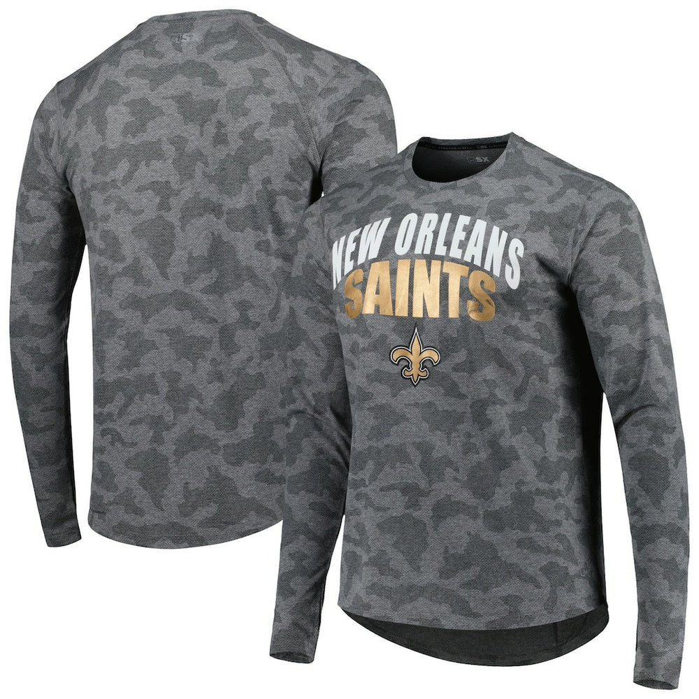 New Orleans Saints MSX by Michael Strahan Performance Camo Long Sleeve T-Shirt | NFL New