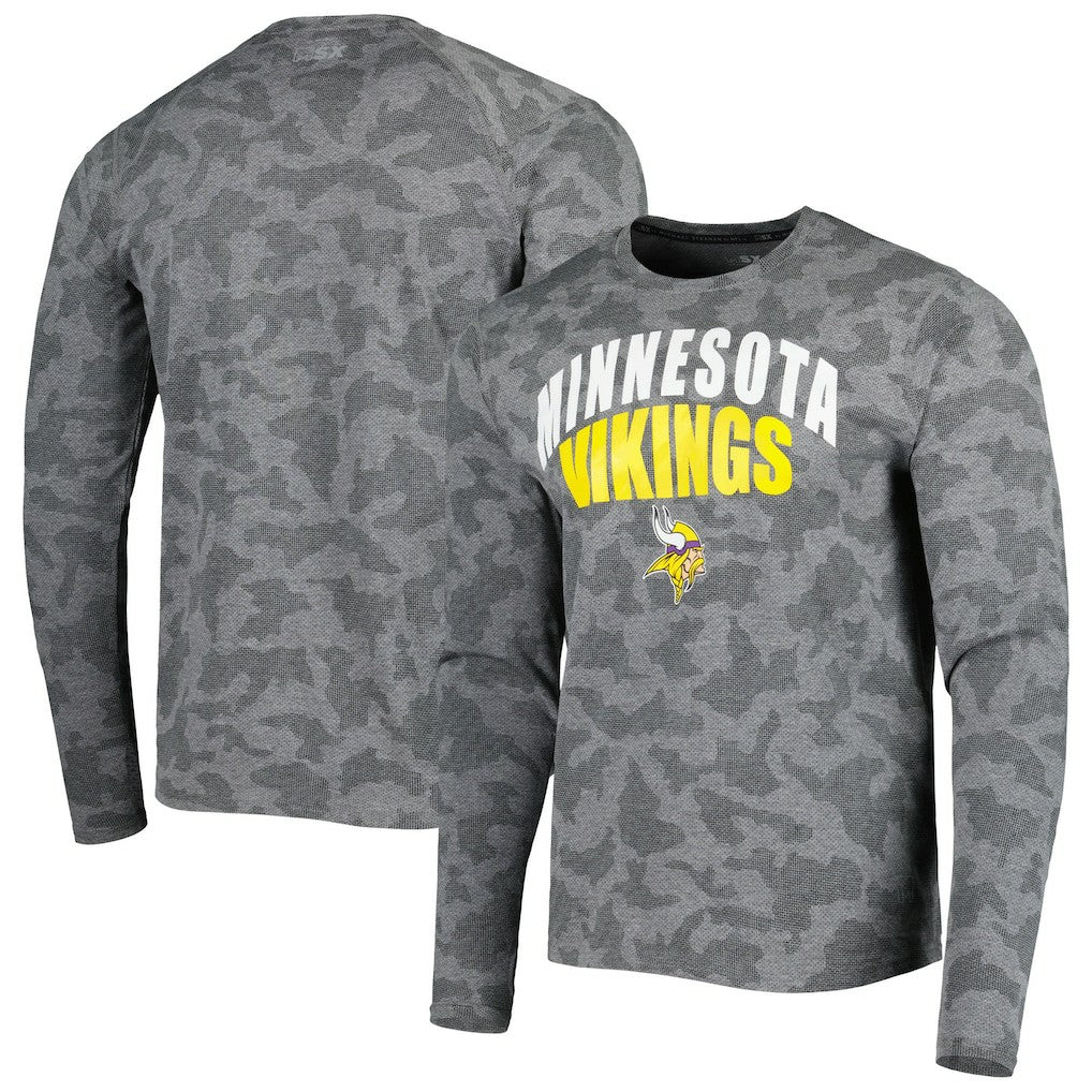 Minnesota Vikings MSX by Michael Strahan Performance Camo Long Sleeve T-Shirt | NFL US