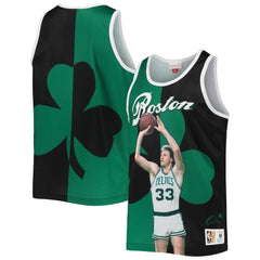 Kelly Green/Black Larry Bird Boston Celtics Sublimated Player Tank Top | NBA