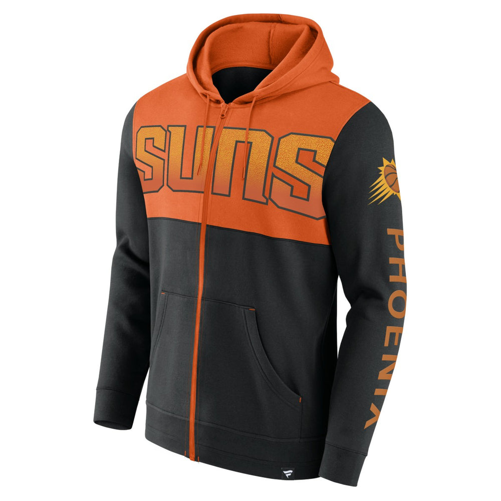 Black/Orange Phoenix Suns Skyhook Colorblock Full-Zip Hoodie | NBA