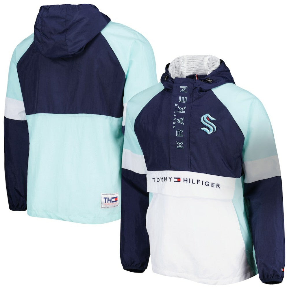 Seattle Kraken Tommy Hilfiger Raglan Half-Zip Jacket -  NHL Jackets