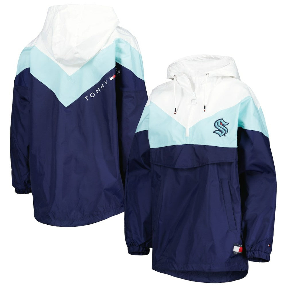 Seattle Kraken Tommy Hilfiger Women's Staci Half-Zip Windbreaker Jacket -  NHL Jackets