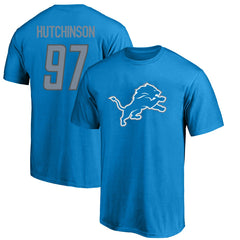 Detroit Lions Aidan Hutchinson  Big & Tall Player Name & Number T-Shirt | NFL Online