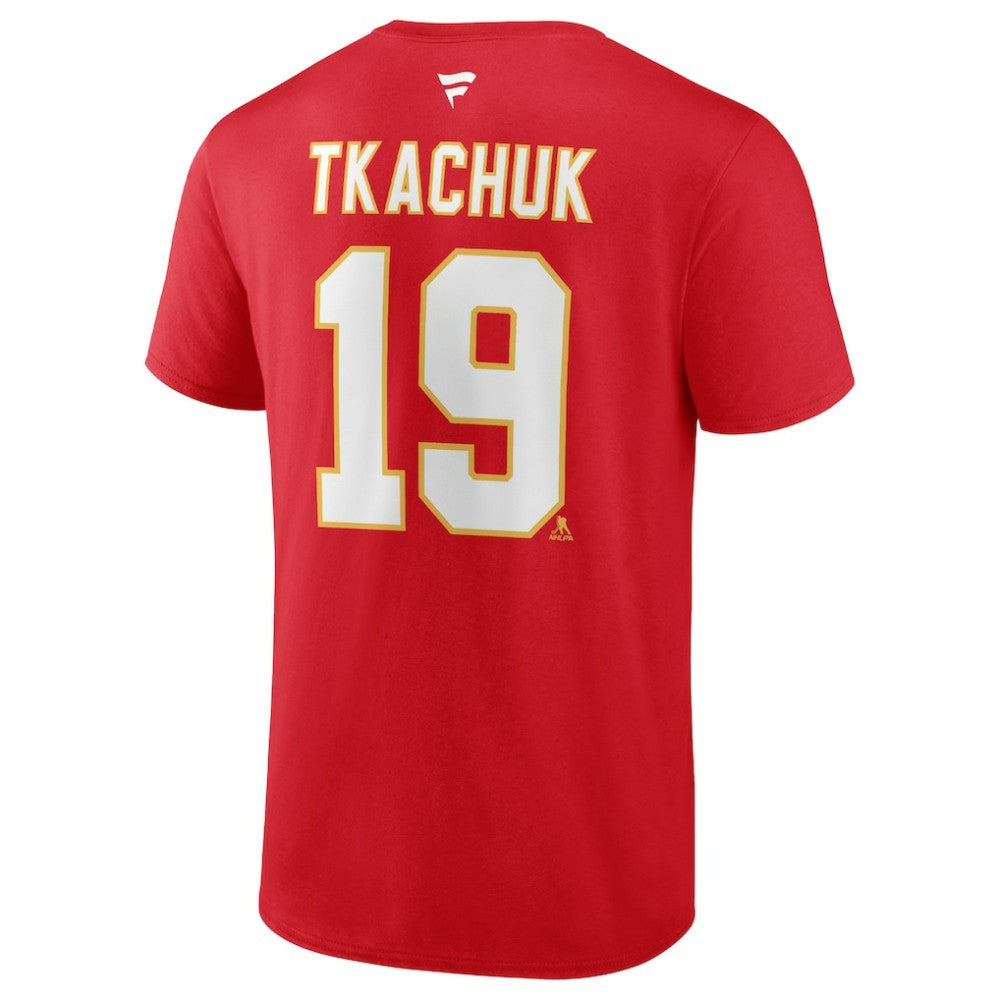 Matthew Tkachuk Calgary Flames Fanatics Authentic Stack Name & Number T-Shirt -  NHL T-shirts