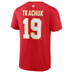 Matthew Tkachuk Calgary Flames Fanatics Authentic Stack Name & Number T-Shirt -  NHL T-shirts