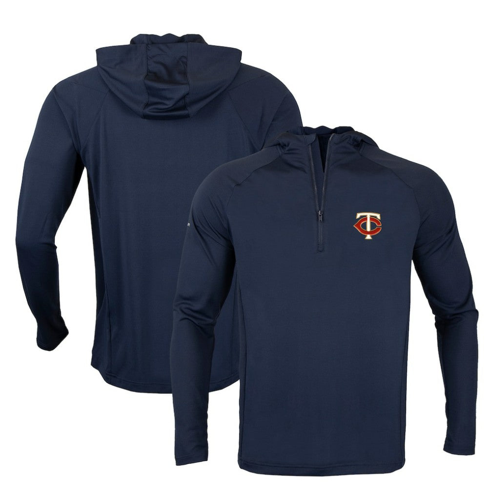 Minnesota Twins Levelwear Zander Insignia Core Quarter-Zip Pullover Hoodie - MLB Hoodies