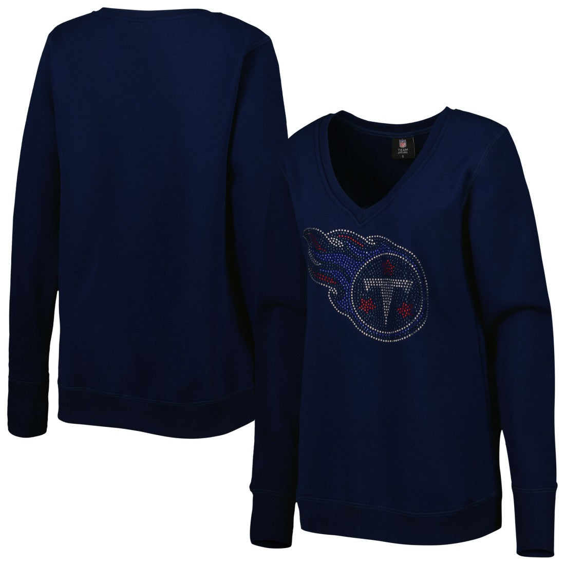 Tennessee Titans Cuce Women's Deep V-Neck Pullover Sweatshirt | NFL New