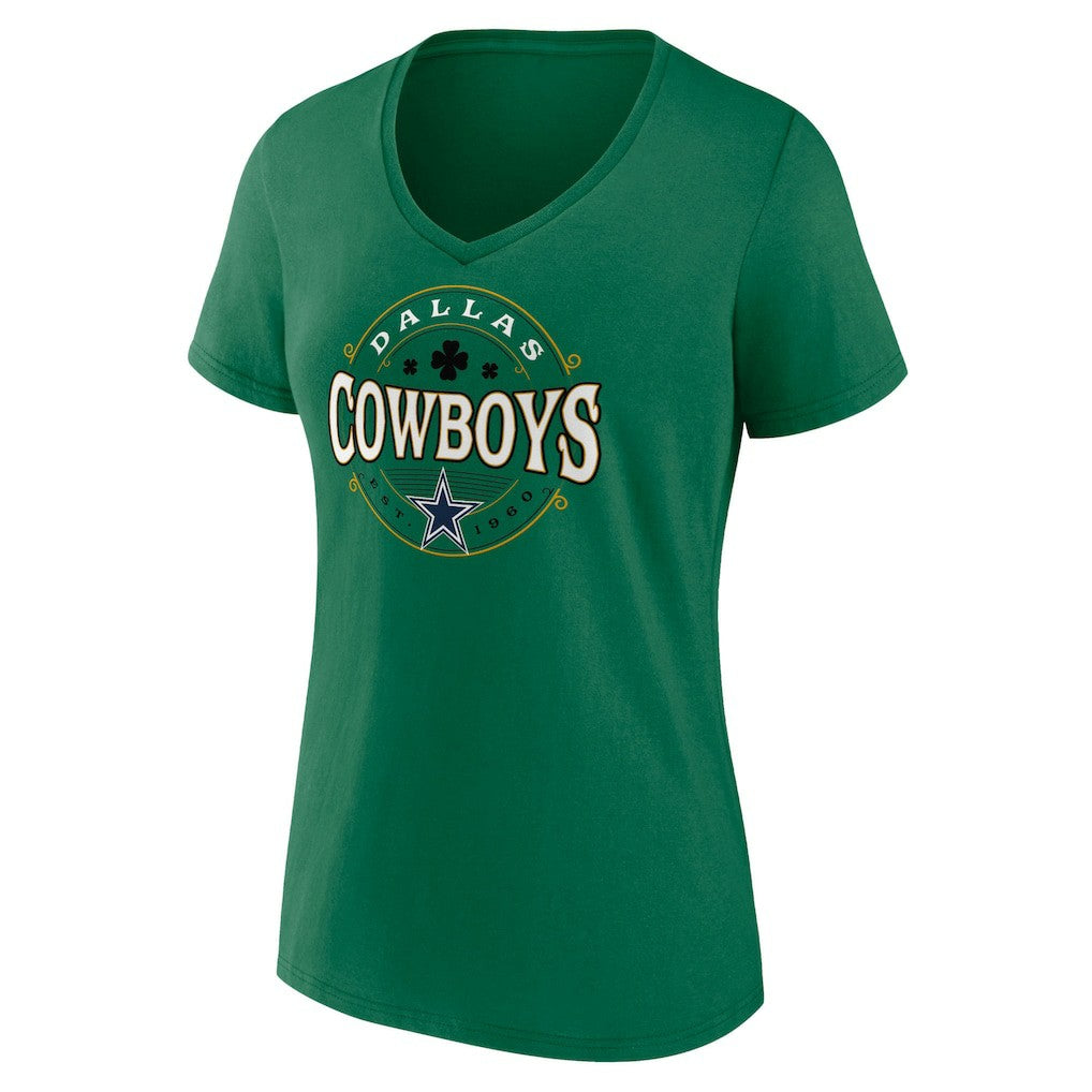 Dallas Cowboys Women's Lucky Celtic V-Neck T-Shirt | NFL On sale