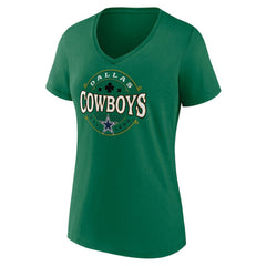 Dallas Cowboys Women's Lucky Celtic V-Neck T-Shirt | NFL On sale