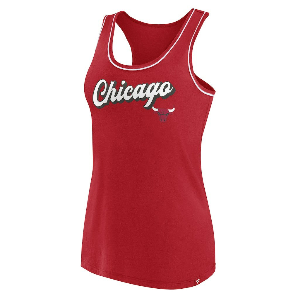 Red Chicago Bulls Women's Wordmark Logo Racerback Tank Top sale | NBA