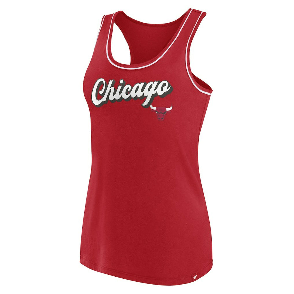 Red Chicago Bulls Women's Wordmark Logo Racerback Tank Top sale | NBA