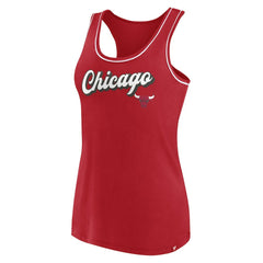 Red Chicago Bulls Women's Wordmark Logo Racerback Tank Top sale | NBA