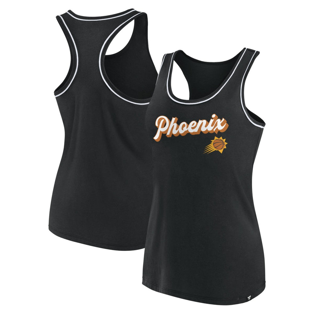 Black Phoenix Suns Women's Wordmark Logo Racerback Tank Top | NBA