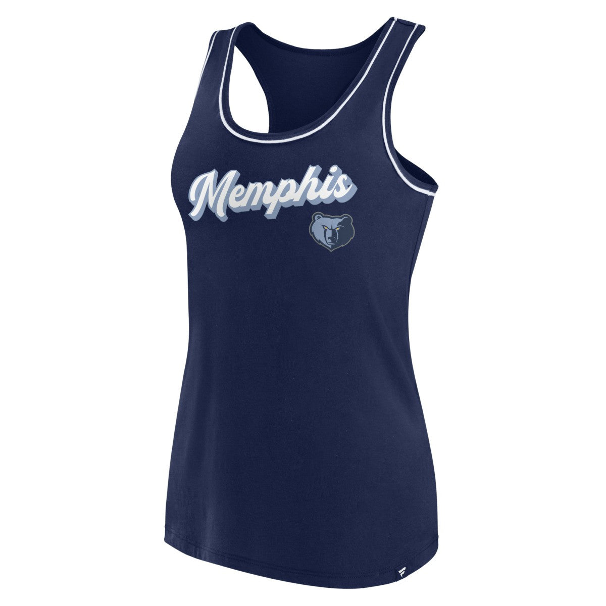 Navy Memphis Grizzlies Women's Wordmark Logo Racerback Tank Top | NBA