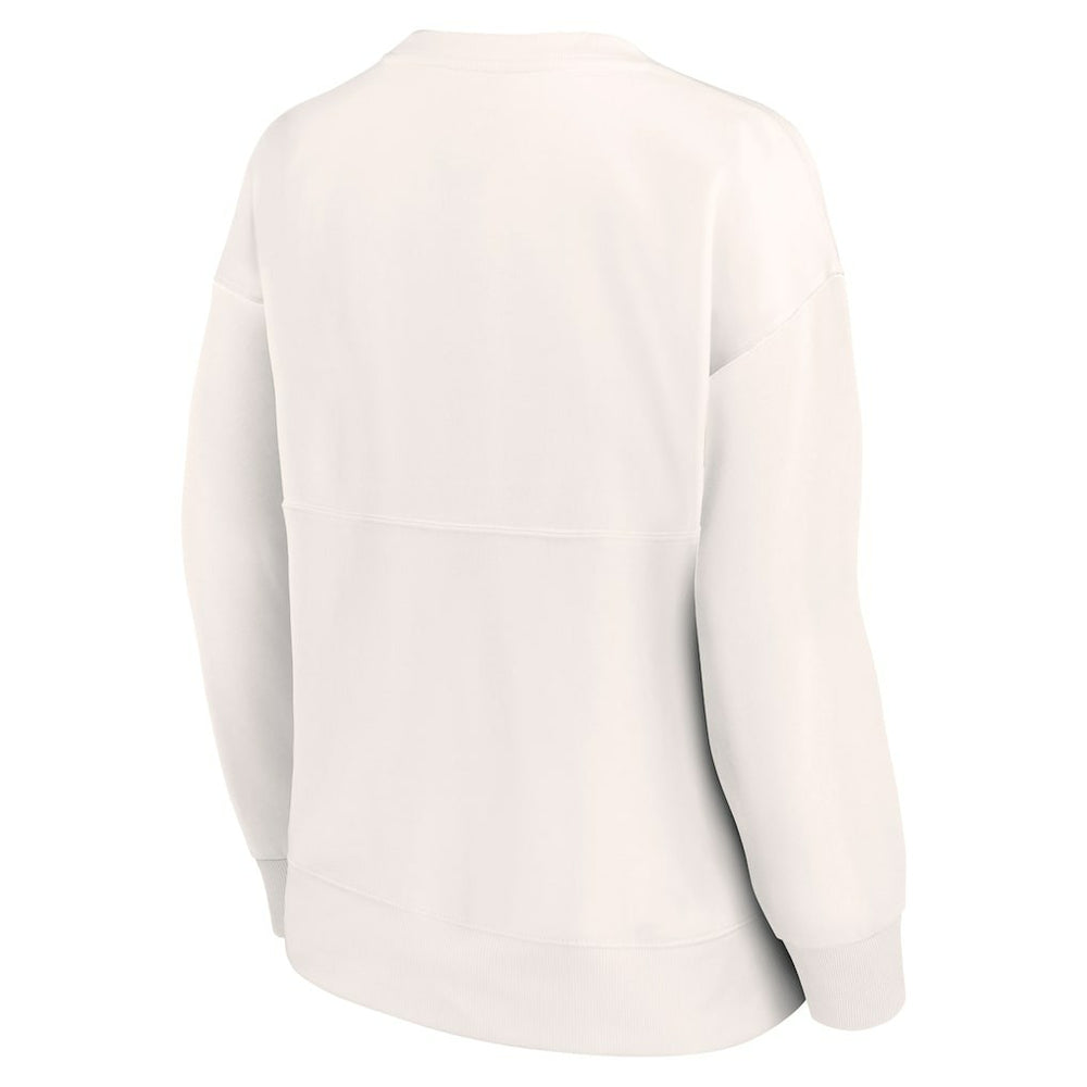White Philadelphia 76ers Women's Tonal Leopard Pullover Sweatshirt | NBA