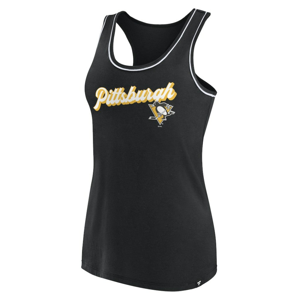 Pittsburgh Penguins Fanatics Women's Wordmark Logo Racerback Scoop Neck Tank Top -  NHL Tank Top