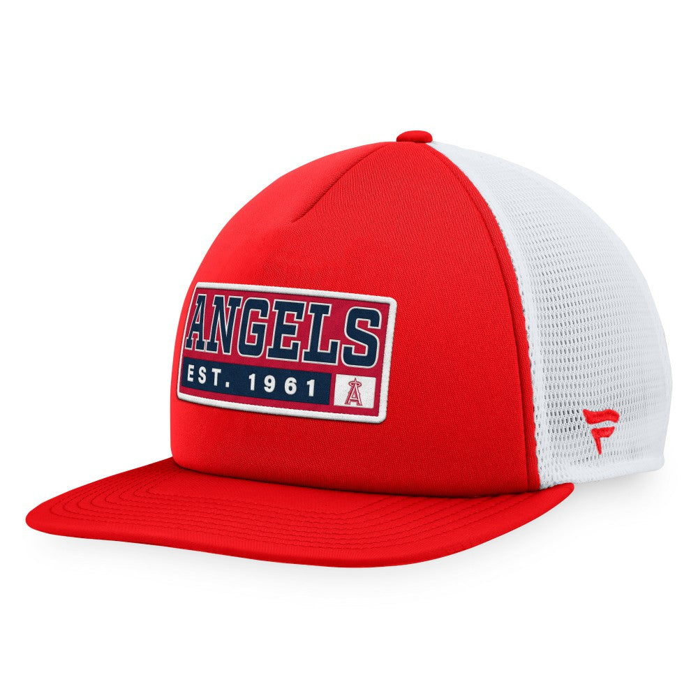 Los Angeles Angels Majestic Foam Trucker Snapback Hat - MLB Hats