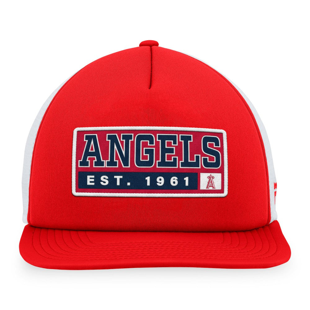Los Angeles Angels Majestic Foam Trucker Snapback Hat - MLB Hats
