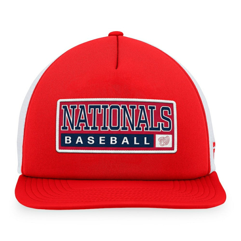 Washington Nationals Majestic Foam Trucker Snapback Hat - MLB Hats
