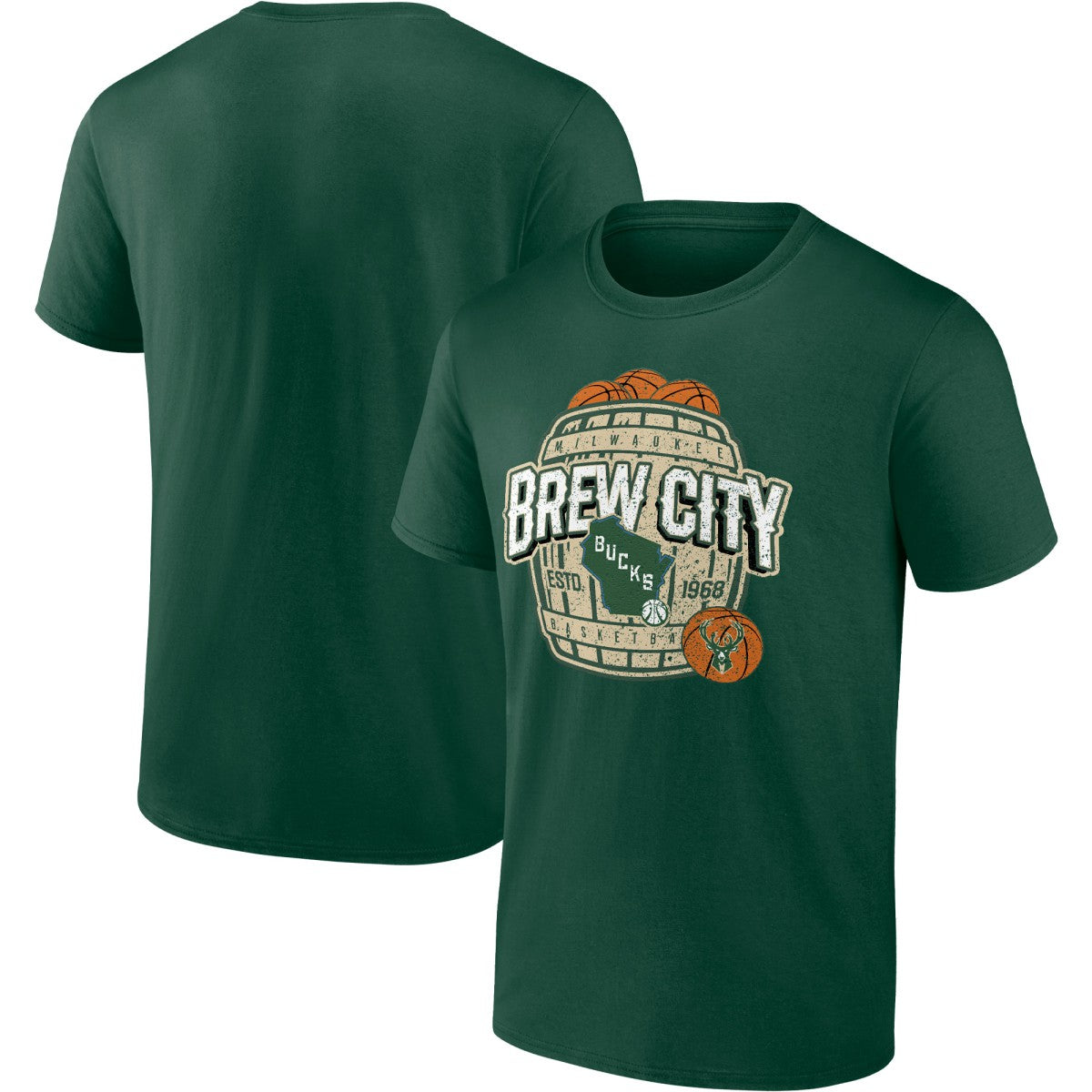 Hunter Green Milwaukee Bucks Brew City Hometown Collection T-Shirt | NBA
