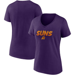 Purple Phoenix Suns Women's Hometown Collection On Fire V-Neck T-Shirt | NBA