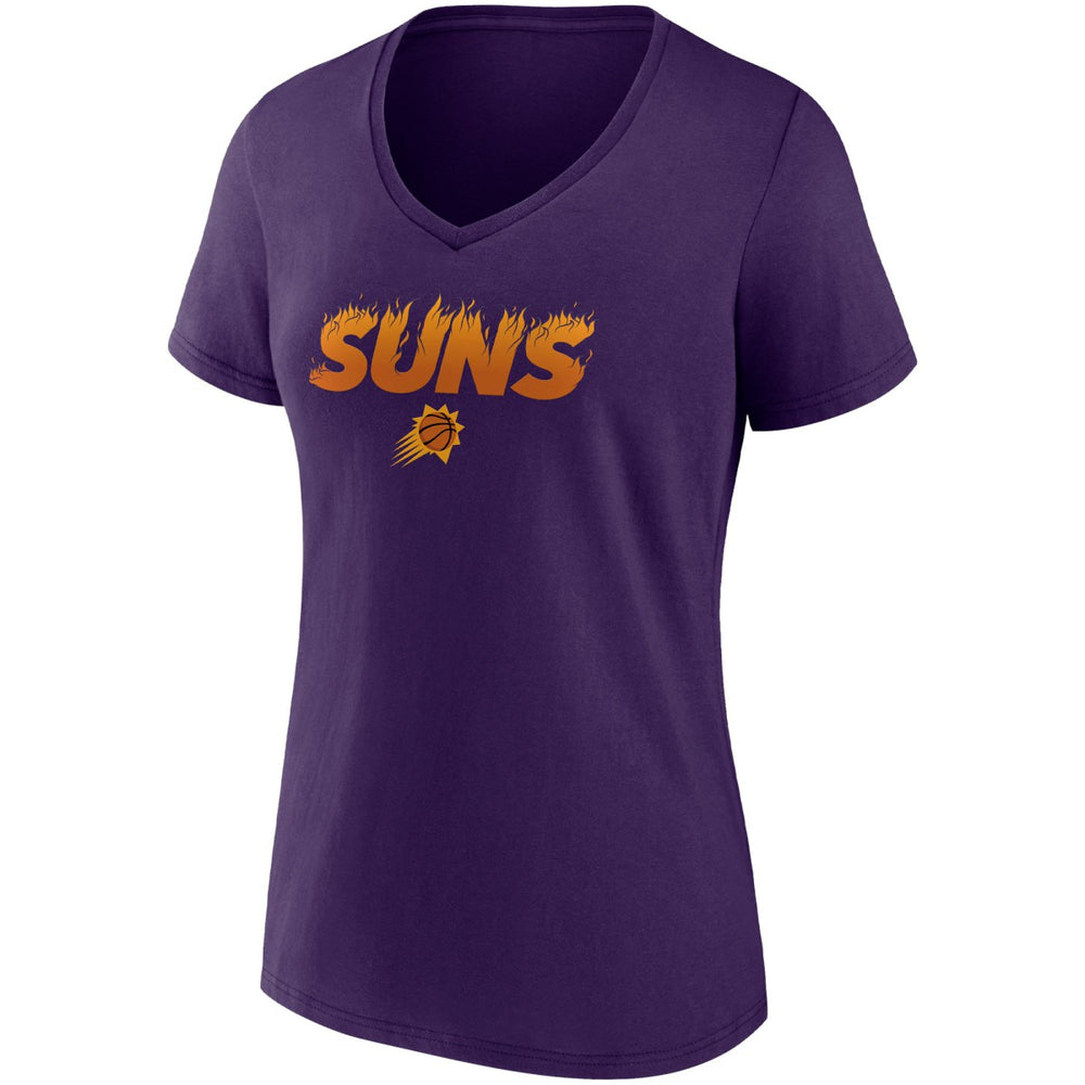 Purple Phoenix Suns Women's Hometown Collection On Fire V-Neck T-Shirt | NBA