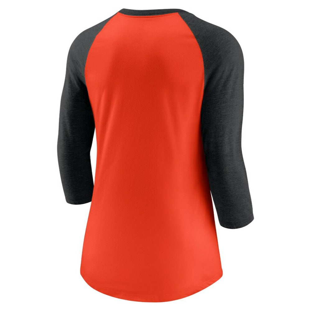 San Francisco Giants Nike Women's Next Up Tri-Blend Raglan 3/4-Sleeve T-Shirt - MLB T-shirts