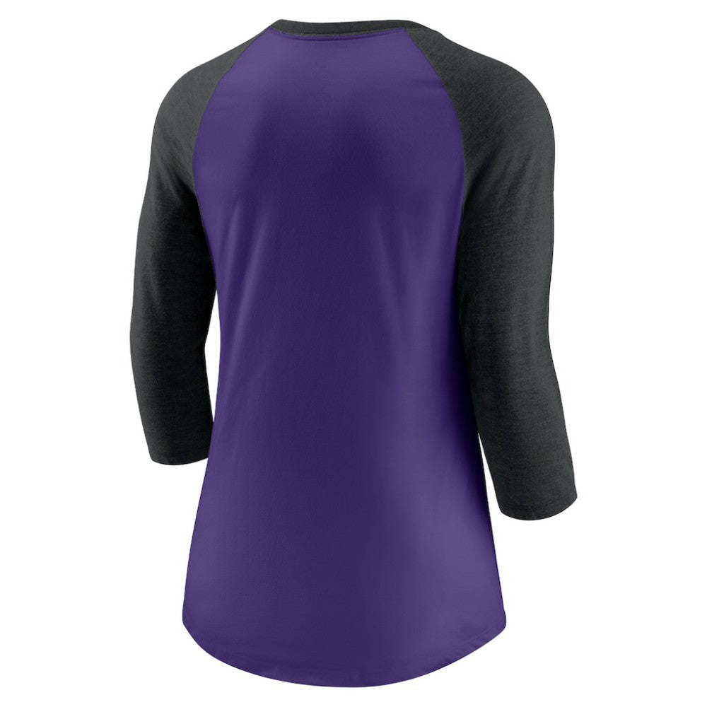 Colorado Rockies Nike Women's Next Up Tri-Blend Raglan 3/4-Sleeve T-Shirt - MLB T-shirts